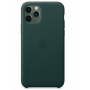Кожаный чехол Leather Case Forest Green для iPhone 12 Pro