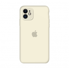 Силиконовый чехол Apple Silicone Case Antique White для iPhone 11 с закрытой камерой