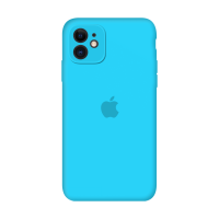 Силиконовый чехол Apple Silicone Case Blue для iPhone 11 с закрытой камерой