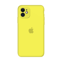 Силиконовый чехол Apple Silicone Case Canary Yellow для iPhone 11 с закрытой камерой