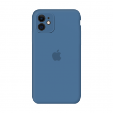 Силиконовый чехол Apple Silicone Case Denim Blue для iPhone 11 с закрытой камерой