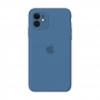 Силиконовый чехол Apple Silicone Case Denim Blue для iPhone 11 с закрытой камерой