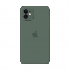 Силиконовый чехол Apple Silicone Case Pine Green для iPhone 11 с закрытой камерой