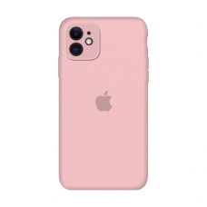 Силиконовый чехол Apple Silicone Case Pink для iPhone 11 с закрытой камерой