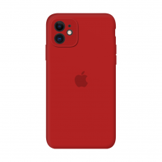 Силиконовый чехол Apple Silicone Case Red для iPhone 11 с закрытой камерой