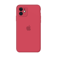 Силиконовый чехол Apple Silicone Case Red Raspberry для iPhone 11 с закрытой камерой