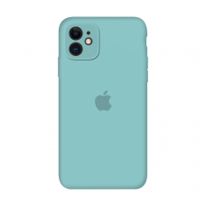 Силиконовый чехол Apple Silicone Case Sea Blue для iPhone 11 с закрытой камерой