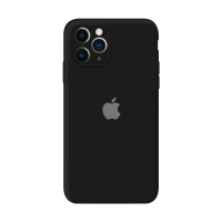 Силиконовый чехол Apple Silicone Case Black для iPhone 11 Pro с закрытой камерой