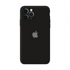 Силиконовый чехол Apple Silicone Case Black для iPhone 11 Pro с закрытой камерой