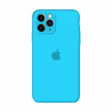 Силиконовый чехол Apple Silicone Case Blue для iPhone 11 Pro с закрытой камерой