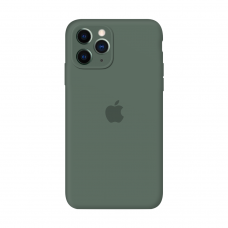Силиконовый чехол Apple Silicone Case Pine Green для iPhone 11 Pro с закрытой камерой