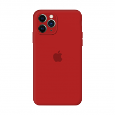 Силиконовый чехол Apple Silicone Case Red для iPhone 11 Pro с закрытой камерой