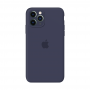 Силиконовый чехол Apple Silicone Case Midnight Blue для iPhone 11 Pro с закрытой камерой