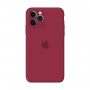 Силиконовый чехол Apple Silicone Case Rose Red для iPhone 11 Pro с закрытой камерой