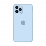 Силиконовый чехол Apple Silicone Case Sky Blue для iPhone 11 Pro Max с закрытой камерой