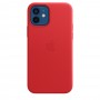 Кожаный чехол Leather Case Red для iPhone 12 Mini