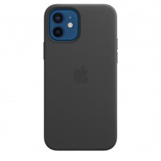 Кожаный чехол Leather Case Black для iPhone 12