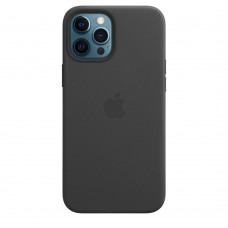 Кожаный чехол Leather Case Black для iPhone 12 Pro Max