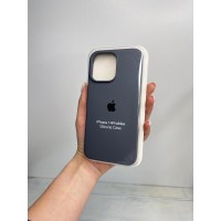 Силиконовый чехол c закрытым низом Apple Silicone Case Charcoal Grey для iPhone 14 Pro Max