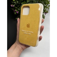 Чохол ALCANTARA для Iphone 12 / 12 Pro ( жовтий )