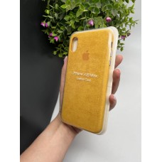 Чохол ALCANTARA для Iphone Xs max ( жовтий )