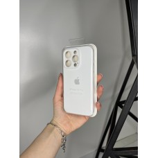 Силіконовий чохол з мікрофіброю та покриттям SoftTouch для Iphone 15 Pro білий ( Full camera № 9 )