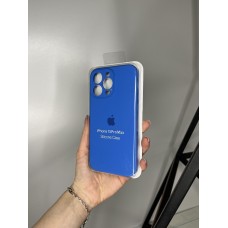 Силіконовий чохол з мікрофіброю та покриттям SoftTouch для Iphone 15 Pro Max блакитний ( Full camera № 3 )