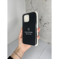 Силиконовый чехол c закрытым низом Apple Silicone Case Black для iPhone 15 Pro Max
