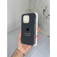 Силиконовый чехол c закрытым низом Apple Silicone Case Charcoal Grey для iPhone 15 Pro