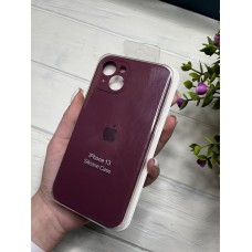 Силіконовий чохол на iPhone 13 ( марсала )