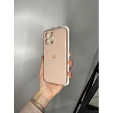 Силіконовий чохол з мікрофіброю та покриттям SoftTouch для Iphone 15 Pro Max пудровий ( Full camera № 19 )