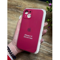 Силіконовий чохол з мікрофіброю та покриттям SoftTouch для Iphone 14 рожевий  ( Full camera № 36 )