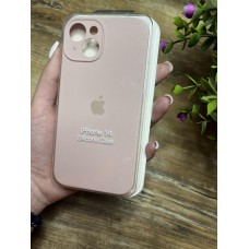 Силіконовий чохол на iPhone 14 ( пудра )