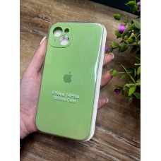 Силіконовий чохол з мікрофіброю та покриттям SoftTouch для Iphone 14 Plus зелений ( Full camera № 1 )