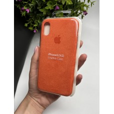 Чохол ALCANTARA для Iphone X/Xs ( помаранчевий )