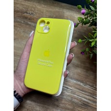 Силіконовий чохол з мікрофіброю та покриттям SoftTouch для Iphone 14 Plus жовтий ( Full camera № 32 )