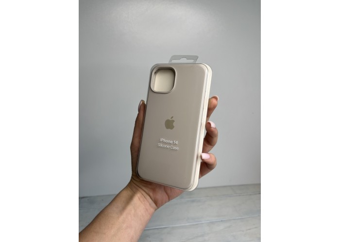 Силиконовый чехол c закрытым низом Apple Silicone Case Stone для iPhone 14