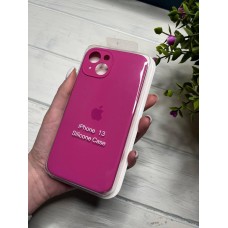 Силіконовий чохол з мікрофіброю та покриттям SoftTouch для Iphone 13 рожевий ( Full camera № 50 )