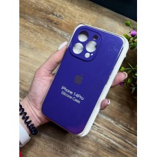 Силіконовий чохол з мікрофіброю та покриттям SoftTouch для Iphone 14 Pro фіолетовий ( Full camera № 30 )