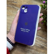 Силіконовий чохол з мікрофіброю та покриттям SoftTouch для Iphone 14 Plus фіолетовий ( Full camera № 30 )