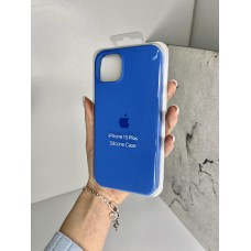 Силіконовий чохол з мікрофіброю та покриттям SoftTouch для Iphone 15 Plus блакитний ( Full № 3 )