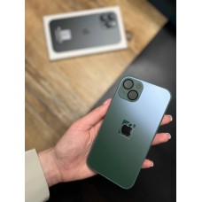 Чохол із загартованого матового скла з лінзами на камері на IPhone 13 ( зелений )