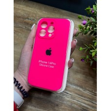 Силіконовий чохол з мікрофіброю та покриттям SoftTouch для Iphone 14 Pro рожевий ( Full camera № 44 )