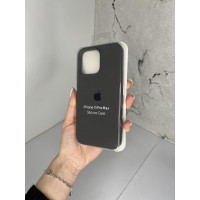 Силиконовый чехол c закрытым низом Apple Silicone Case Charcoal Grey для iPhone 15 Pro Max