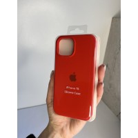 Силиконовый чехол c закрытым низом Apple Silicone Case Red для iPhone 15