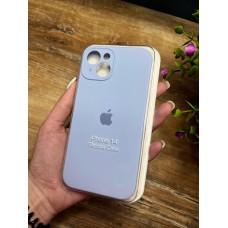 Силіконовий чохол з мікрофіброю та покриттям SoftTouch для Iphone 14 блакитний ( Full camera № 5 )