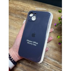 Силіконовий чохол з мікрофіброю та покриттям SoftTouch для Iphone 14 Plus синій ( Full camera № 8 )