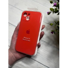 Силіконовий чохол з мікрофіброю та покриттям SoftTouch для Iphone 13 помаранчевий ( Full camera № 13 )