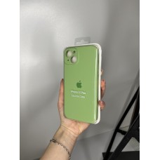 Силіконовий чохол з мікрофіброю та покриттям SoftTouch для Iphone 15 Plus зелений ( Full camera № 1 )