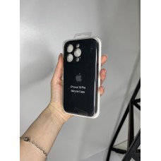 Силіконовий чохол з мікрофіброю та покриттям SoftTouch для Iphone 15 Pro чорний ( Full camera № 18 )